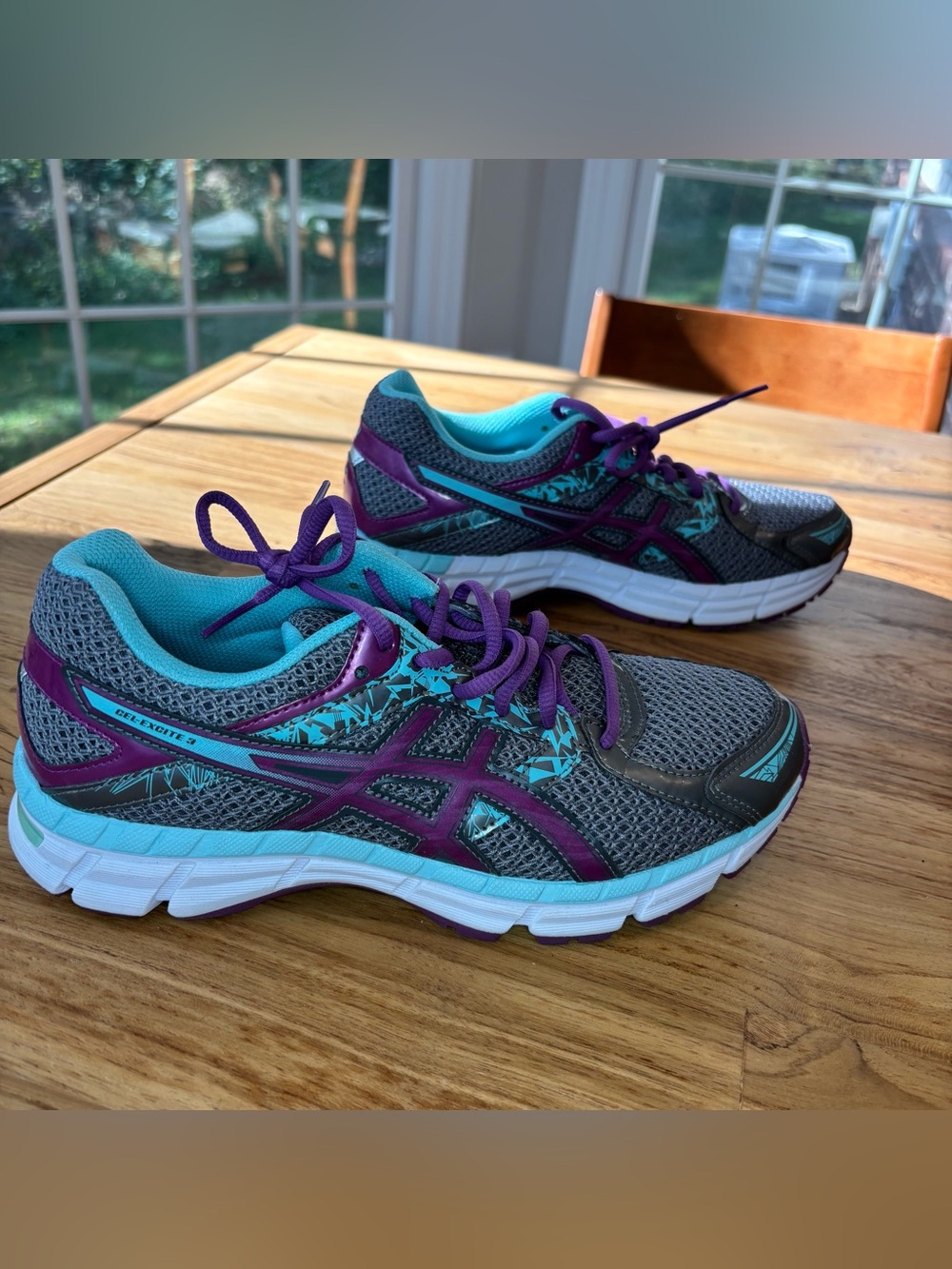 Asics Women's Gel-Excite 3 Running Shoes with Teal & Purple Accents